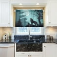 thumbnail image 5 of Coolnut Wolf Mountain Half Window Tier Curtains 24 Inch Blackout Thermal Insulating Kitchen Linen Tier Curtains for Kitchen, Bathroom, Cafe Home Decor, 5 of 7