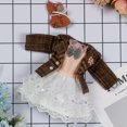 thumbnail image 1 of Traje de ropa de muñeca de 28cm, falda Bjd con sombrero/tocado para muñeca de princesa de 12 pulgadas, accesorios de vestir, 1/6, 1 of 5