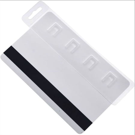 FanShow 5 Pack - Rigid Vertical Half Card Swipe Badge Holder - Hard