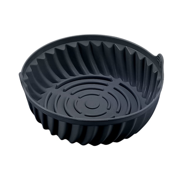 Forro de Cesta Reutilizable para Air Fryer de 7.5 Pulgadas, Olla de Silicona con Rebordes Elevados, Accesorio Antiadherente y Seguro para Lavavajillas para Freidoras de 4.2QT o Más Grandes, Hornear