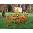thumbnail image 4 of East West Furniture Wooden Patio Set Natural Oil, CMBS7CWNA, 4 of 4