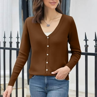 Zenana Plus Size Classic Front V-Neck Thin Snap Button Down Long