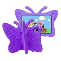Dteck Kids Case for iPad mini 7 (2024) 8.3", iPad mini 6th Generation 2021 Case for Kids, Pretty Butterfly Stand Shockproof EVA Foam Sturdy Shell Rugged Case for iPad mini 8.3" (2024/2021),Purple