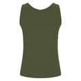 thumbnail image 6 of Nestiefly Womens Cut Out Plus Size Tank Tops with Built in Bra Wide Strap Camisole Summer Basic Udershirts Tank Basic Cami Tops Army Green 4XL, 6 of 6