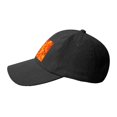 thumbnail image 3 of Baseball Cap Bent Eaves Design 6 Piece Cap Body Breathable Not Hot Plastic Cap Drag For Daily Travel Vacation Vector Camouflage Pattern Orange Red_3 Black, 3 of 8