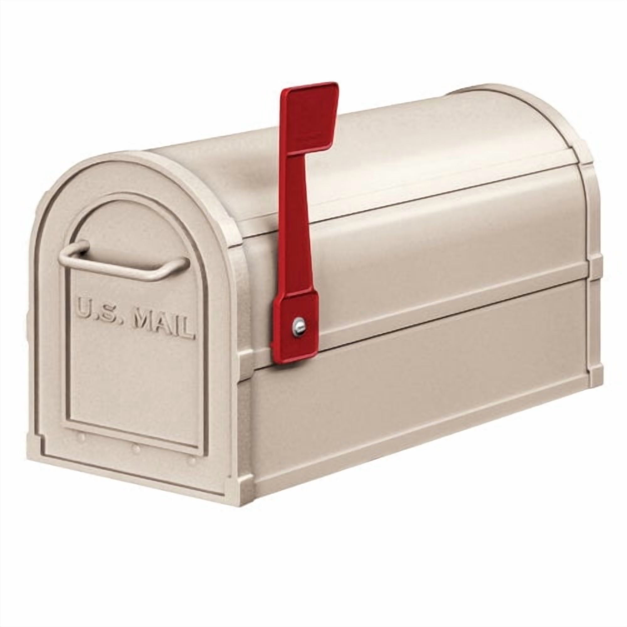 Salsbury 4800 Series Heavy Duty Rural Mailbox, White, Aluminum