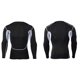 thumbnail image 5 of Soidarity Camisa delgada deportiva de manga larga de estilo informal de diseño Simple para hombre, camisetas estampadas de poliéster con cuello Uniforme atlético Malla Negro SG Soidarity OD028984-02, 5 of 6