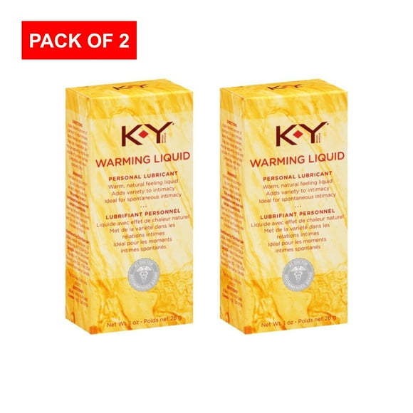 K-Y Liquide Chauffant, Lubrifiant Personnel - 1 fl oz, Lot de 2