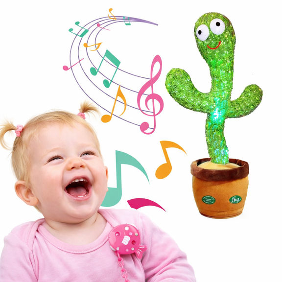 Talking Cactus Toy for Toddlers 1-3 - Plush Speech Therapy Toy that Repeats What You Say
