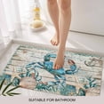 thumbnail image 3 of Teal Crab Coastal Door Mat&nbsp;Indoor Outdoor Entrance, Non Slip Rug for Kitchen Bathroom Entryway Rug, Summer Beach Nautical Starfish Retro Washable Doormat Floor Mat for Office 20x31.5 Inch, 3 of 8