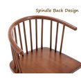 thumbnail image 6 of Dayalane Wooden Spindle Dining Chairs Set of 6, Mid-Century Modern Farmhouse Kitchen Chairs with Curved Backrest, Windsor Chairs for Living Room Kitchen Dining Room, Walnut, 6 of 9