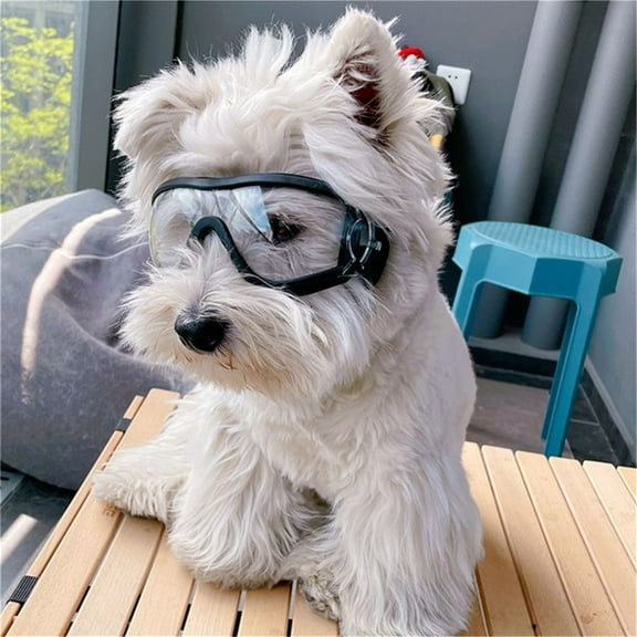 Dog Sunglasses Medium To Large Dog Transparent Goggles Windproof Pet Glasses With Elastic Straps Clear