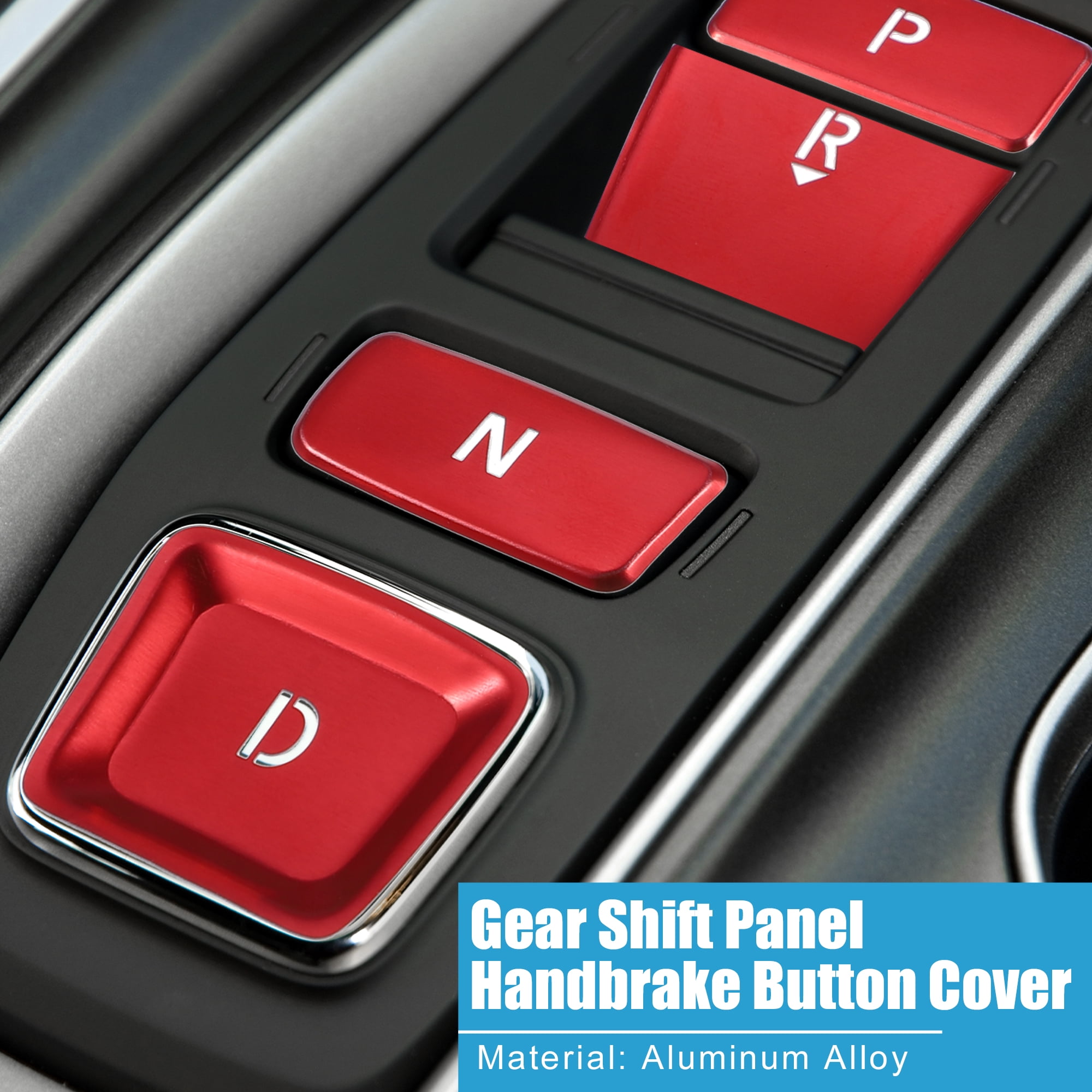 Unique Bargains Gear Shift Handbrake Cover for Honda Accord 2018-2022 Red