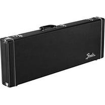 Fender Electric Guitar Wood Case Classic Series Soft Crushed Acrylic Fleece Interior Lining, Black
