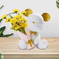 thumbnail image 3 of Oso creativo estatuilla escultura decoración oficina flor arreglo estatua florero Blanco Zulema Estatuilla de oso, 3 of 8