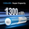thumbnail image 4 of Dracutum AAA Rechargeable Batteries Lithium 16 Pack with Fast Charger - 1300mWh High Capacity 1.5V Constant Output Rechargeable AAA Batteries, 2000 Cycles Long-Lasting Li-ion Triple a Batteries, 4 of 9