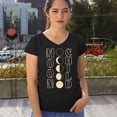 thumbnail image 4 of Moon Child Women's V-Neck T-shirt Astrology Lunar Cycle Phases Astronomy Mystical Spiritual Zodiac Sign June July Luna Tee, 4 of 7