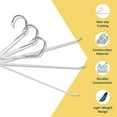 thumbnail image 4 of Metal Pants Hanger Set - 20 Pieces Elegant Non-Slip Closet Space Saving Hanger Set for Pants, Trouser, Blankets, and Jeans with Open Ended Sleek Design - White, 4 of 5