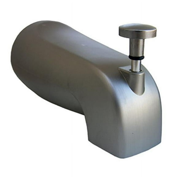 Lasco 4-Way Satin Nickel Bathtub Spout with Diverter 08-1065