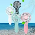 thumbnail image 4 of Bangcool Personal Fan USB Charging Plastic Mini Portable Fan Office Fan with Handle, 4 of 5