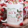 thumbnail image 3 of 65th Birthday Gifts for Women - Congratulations on Your 65th Birthday Awesome Lady Mug - 65th Birthday Gifts for Grandma Mom Friend Sister Aunt Coworker - 11oz Coffee Mug, 3 of 6
