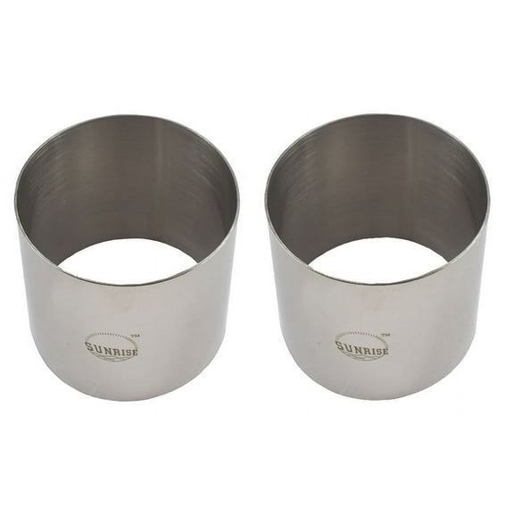 Round Food Ring, Stainless Steel 2 Pieces (3"D X 2.75"H)