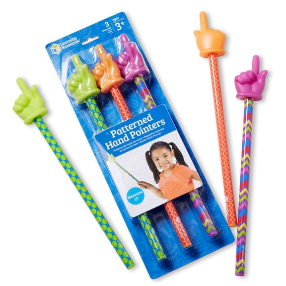 Learning Resources Patterned Hand Pointers, Classroom Supplies, Ages 3 