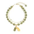 thumbnail image 2 of YYKihy Blessing Good Luck Bead Jade Bracelets For Women Jade Dainty Beads Bracelets Gold Jewelry Gifts For Women Her Him Father Mother, 2 of 9