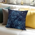 thumbnail image 3 of SHANXI Throw Pillow Covers Navy Blue Silver with Space Star 24x24in, 3 of 5