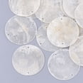 thumbnail image 2 of Capiz Shell Links connectors Flat Round Seashell color 40x0.5~1.5mm Hole: 1.8mm 200pcs, 2 of 2