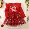 thumbnail image 4 of XIYNBAOK Baby Girl First Christmas Outfit Boys 5t Christmas 24 Month Girl Clothes New Year Outfit Toddler Girl Coming Home Outfit Girl New Years Baby, Red 2-3 Years, 4 of 9