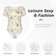 thumbnail image 4 of Balery Gold Christmas Tree Body de cuello redondo de manga corta para mujer Tops de manga corta Tops básicos-Medium, 4 of 7