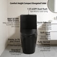 thumbnail image 5 of AskPeak Elongated Standard-Size One-Piece Toilet, 1.1/1.6 GPF Dual-Flush Water-Efficient, Comfort Height with Soft-Closing Seat, Matte Grey Fan-Shaped Ceramic Glaze for Bathroom, 5 of 12