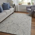 thumbnail image 4 of 5' X 8' Blue And Ivory Wool Paisley Tufted Handmade Stain Resistant Area Rug, 4 of 5