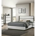 thumbnail image 5 of Gorgeous Two-tone Design White / Metallic Gray 1pc California King Size Bed Bedroom Furniture, 5 of 5