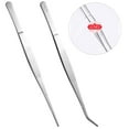 thumbnail image 4 of PLGEBR Tweezers Curved Angled Feeding Long Tongs Steel Stainless Craft Straight Precision Tip Hair Crafts Medical, 4 of 6