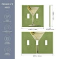 thumbnail image 2 of Yayeee Toggle Light Switch Wall Plate 3-Gang 6.37"x4.48" Decorative Outlet Cover, Martini with Olive, 2 of 7