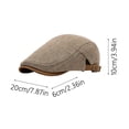 thumbnail image 3 of XIAOCHA Mens Adjustable Newsboy Cap Solid Breathable Newsboy Caps Daily Outdoor Beret Cap,GY1, 3 of 4