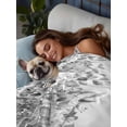 thumbnail image 3 of Black Grey Eucalyptus Leaves Flat Sheet Only Twin Size, Soft Breathable Bed Top Sheets for Mattress, Spring Summer Botanical Floral Luxury Bedding Flat Sheets for Home Hotel Bedroom Bed Protection, 3 of 9