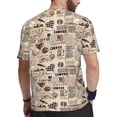thumbnail image 2 of Wukai Abstract Coffee Print Men's Short-Sleeved Mesh T-Shirt,Quick-Dry Short Sleeve Workout T-Shirt-5X-Large, 2 of 8