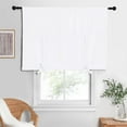 thumbnail image 4 of NICETOWN Blackout Curtain Thermal Insulated Adjustable Tie Up Shade Balloon Roman Window Shade, Rod Pocket Room Darkening Privacy Drape for Living Room, Pure White, 52"x63", 1 Panel, 4 of 8