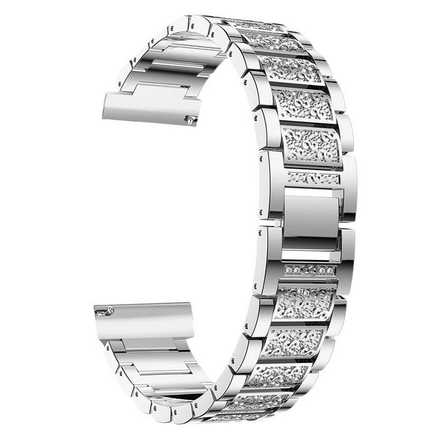 Creative Watchband Watch Strap Unique Watch Replacement Strap Watch Accessories Comaptible for Fitbit Blaze (Silver)