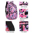 thumbnail image 3 of Mochila escolar JiaYou Girl con estampado geométrico 35 L, color morado, 3 of 8