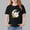 Black, variant on Pink Bunny Moon Graphic Cotton T-Shirt for Girls, Tag-Free Crew Neck Short Sleeve Relaxed Fit Tee, Machine Washable Durable Everyday Top for Ages 2-13,Size 12-13 T