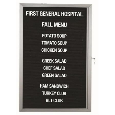 Aarco Products Edc3624 Economical Enclosed Letter Board