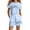 Light Blue, variant on Girls Outfits Los Angeles Cotton Short Sleeve T-Shirt Shorts Outfits, Sizes 3-14