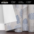 thumbnail image 4 of Eclipse 100% Blackout Curtain, Larissa Leaf Grommet Curtain, 63 In Long x 50 In Wide, Botanical Print, Sky Blue, 4 of 8