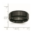 thumbnail image 6 of Chisel Ceramic Black Beveled Edge 8mm Brushed and Polished Band, 6 of 7