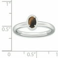 thumbnail image 2 of Tiger's Eye Sterling Silver Polished Ring, 2 of 5