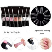 Kokovifyves Nail Care Clearance Nail Extension Gel Set, Nails Nail Kit, Uv Nail Polish, Colour Gel with 15Ml